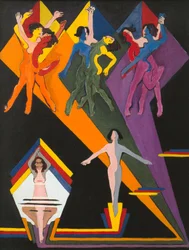 Dancing Girls in Colored Beams